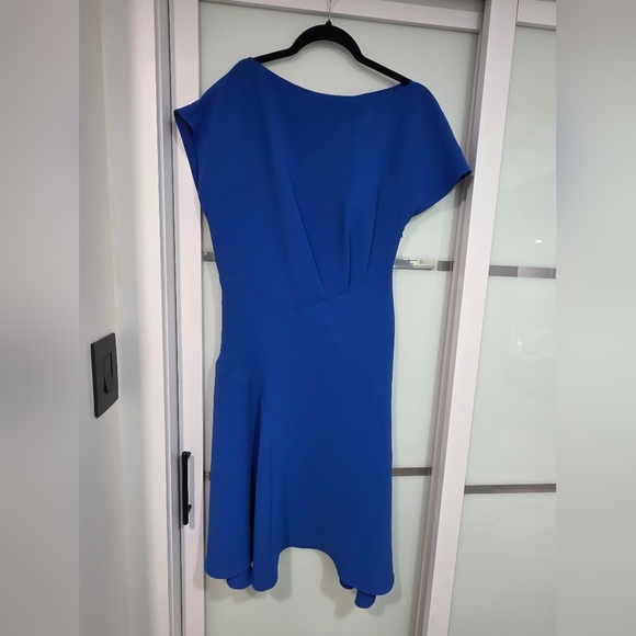 Reiss Victoria capped sleeve midi dress, Blue Royal Color - Picture 4 of 17